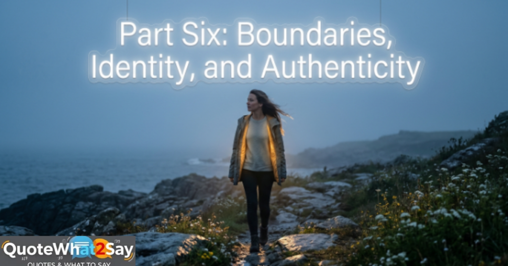 Part Six: Boundaries, Identity, and Authenticity