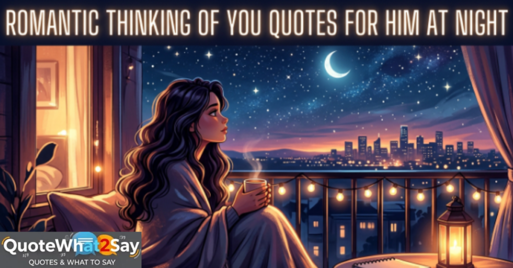 Romantic Thinking of You Quotes for Him at Night