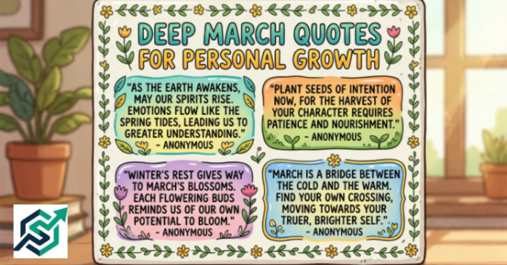 Deep March Quotes for Personal Growth