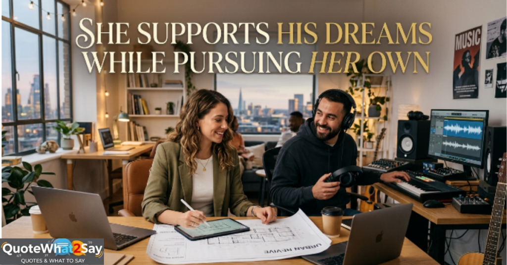 She Supports His Dreams While Pursuing Her Own
