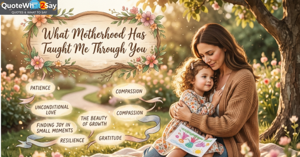 What Motherhood Has Taught Me Through You