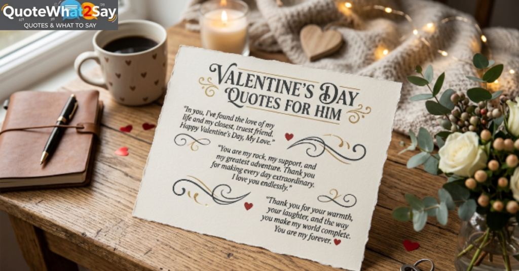 Beautiful Valentine's Day Quotes for Him