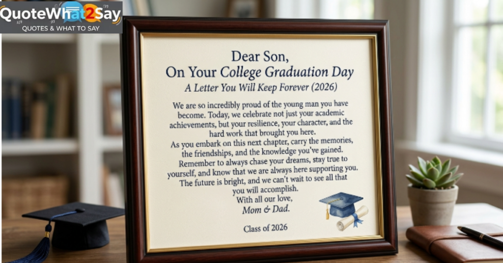 College Graduation Letter to Son Everything I Never Found the Right Time to Say 2026