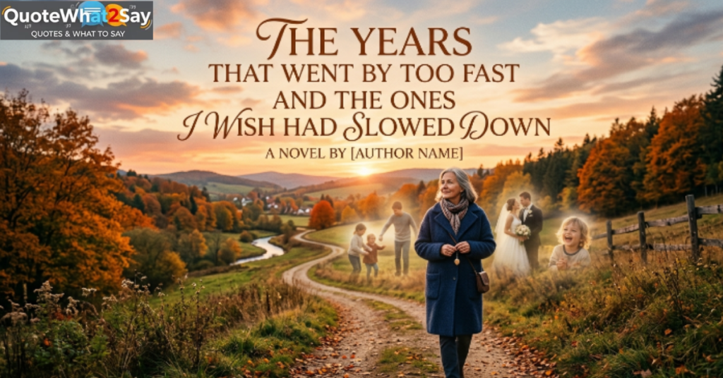 The Years That Went By Too Fast and the Ones I Wish Had Slowed Down