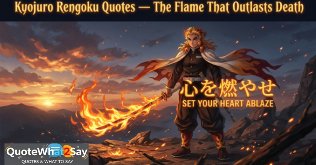 Kyojuro Rengoku Quotes — The Flame That Outlasts Death
