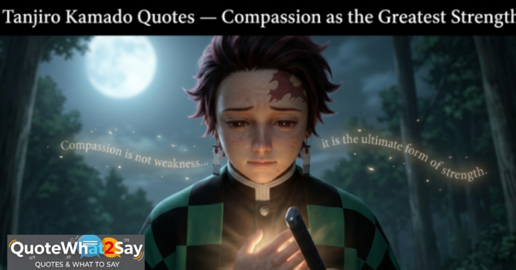 Tanjiro Kamado Quotes — Compassion as the Greatest Strength