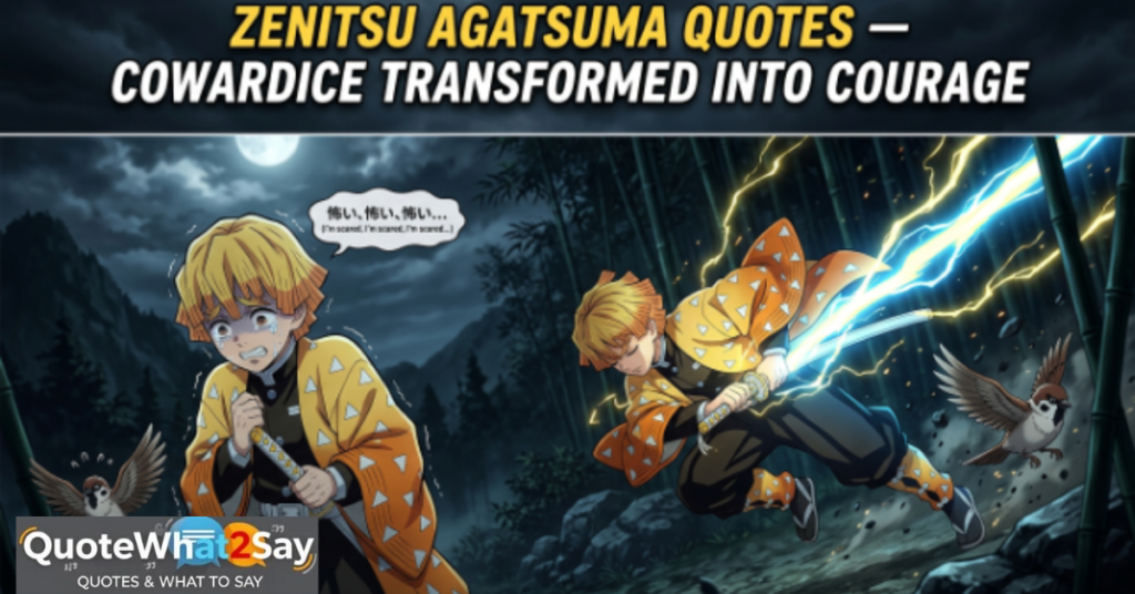 Zenitsu Agatsuma Quotes — Cowardice Transformed Into Courage