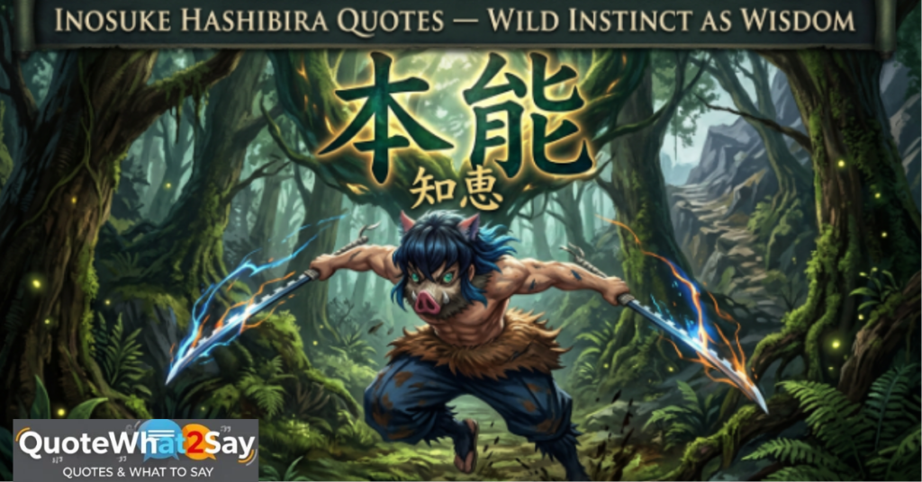 Inosuke Hashibira Quotes — Wild Instinct as Wisdom