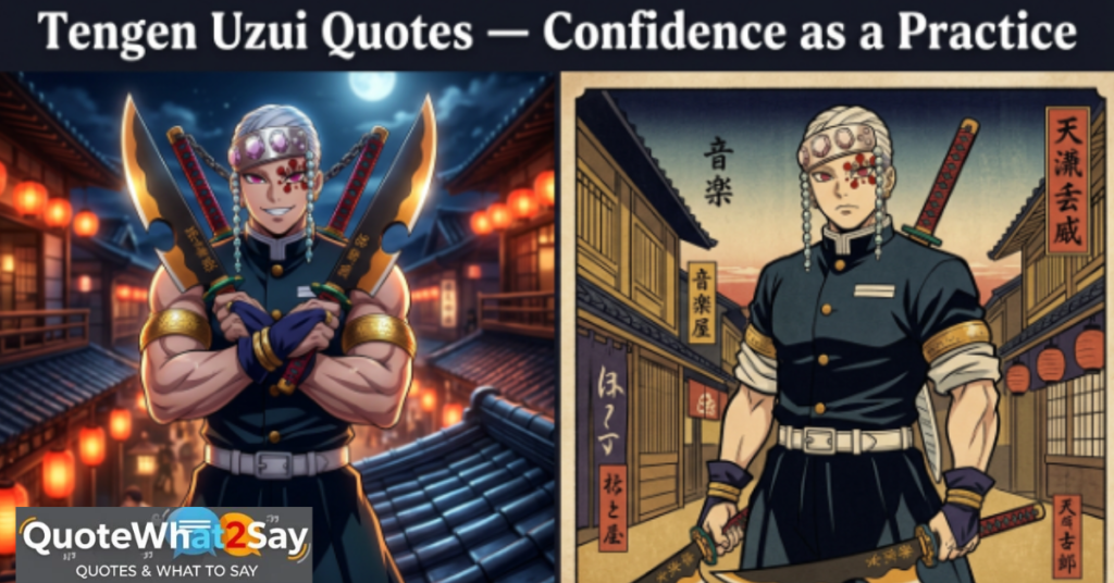 Tengen Uzui Quotes — Confidence as a Practice