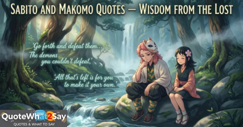 Sabito and Makomo Quotes — Wisdom From the Lost