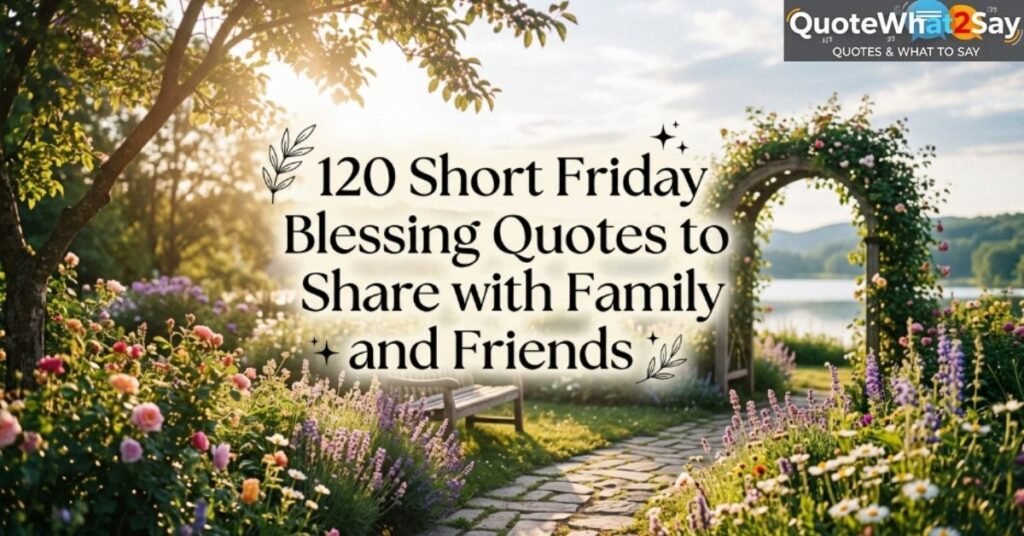 120 Short Friday Blessing Quotes to Share with Family and Friends
