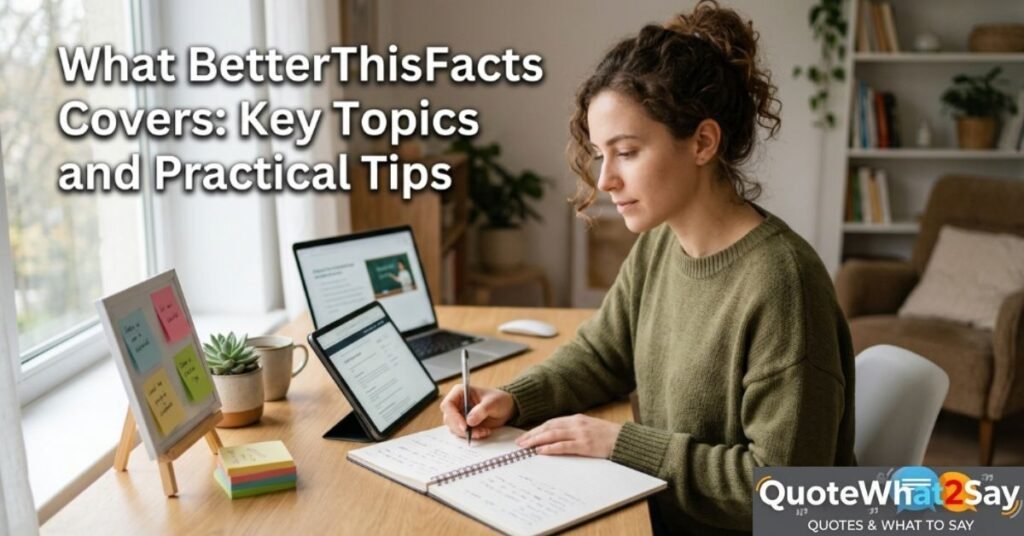 What BetterThisFacts Covers: Key Topics and Practical Tips
