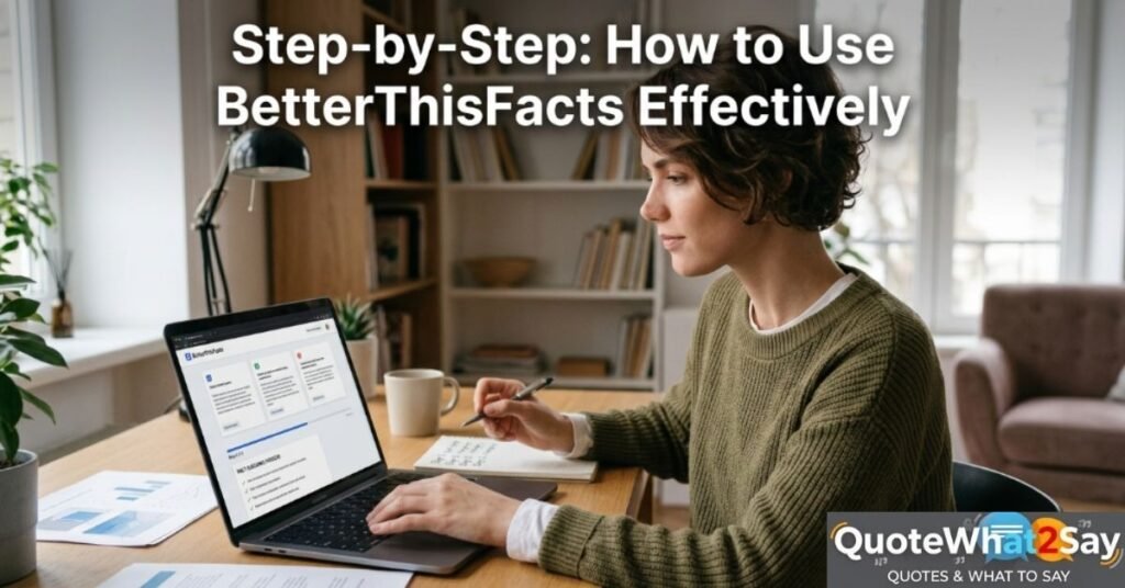 Step-by-Step: How to Use BetterThisFacts Effectively