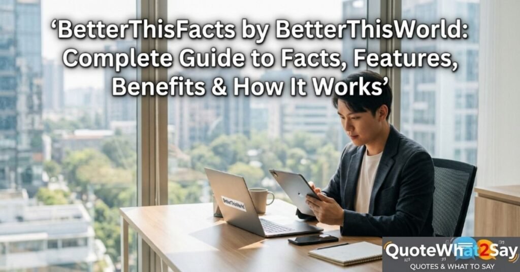 BetterThisFacts Review 2026: Facts, Features, Benefits & How It Works