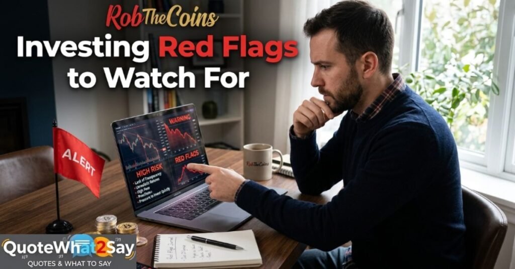 RobTheCoins Investing Red Flags to Watch For