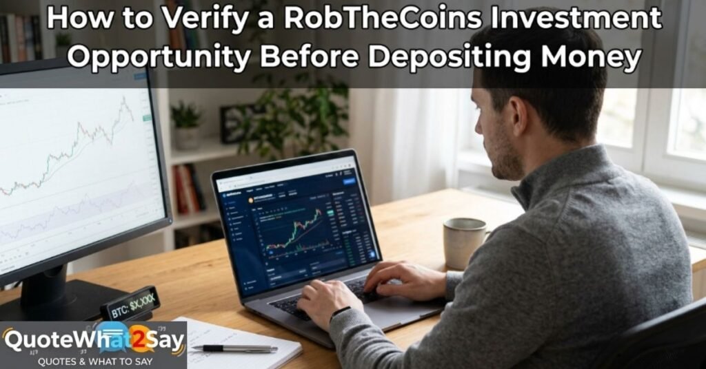 How to Verify a RobTheCoins Investment Opportunity Before Depositing Money