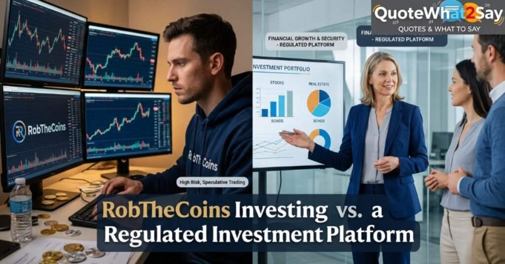 RobTheCoins Investing vs. a Regulated Investment Platform