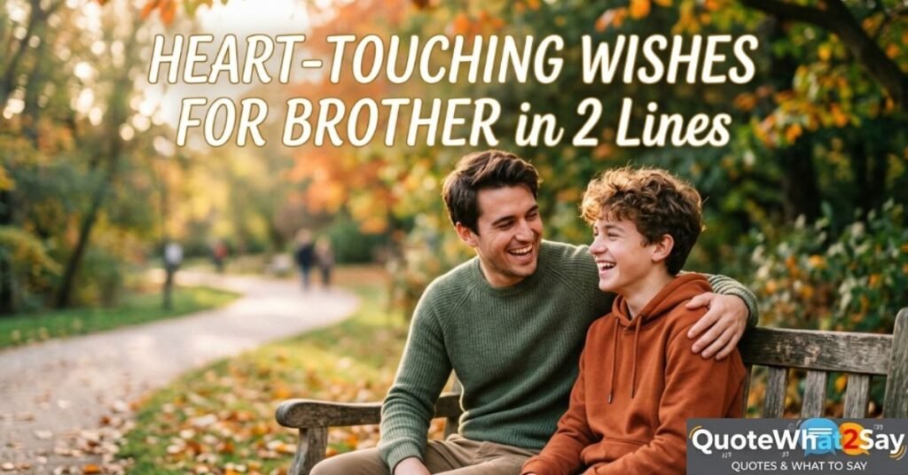 Heart-Touching Wishes for Brother in 2 Lines