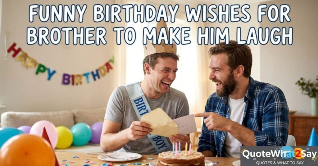 Funny Birthday Wishes for Brother to Make Him Laugh