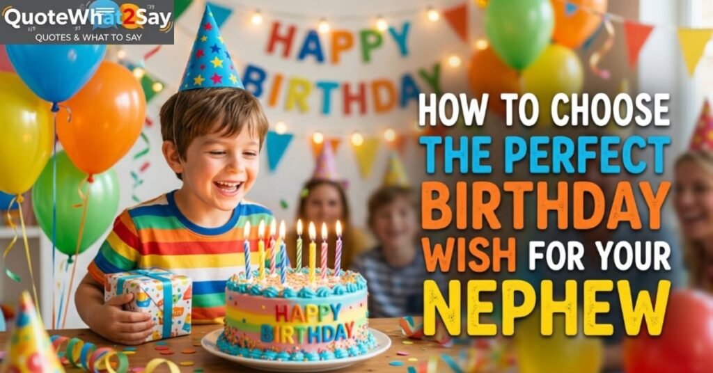 How to Choose the Perfect Birthday Wish for Your Nephew