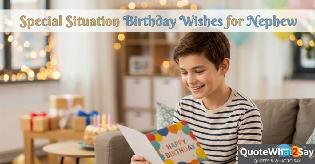 Special Situation Birthday Wishes for Nephew