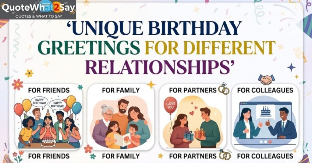 Unique Birthday Greetings for Different Relationships