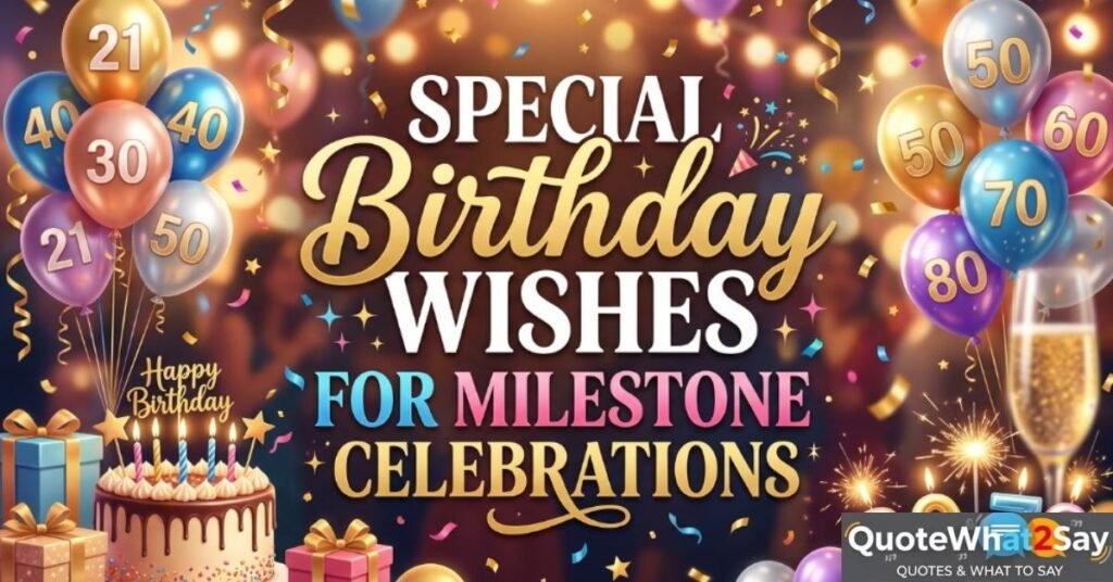 Special Birthday Wishes for Milestone Celebrations