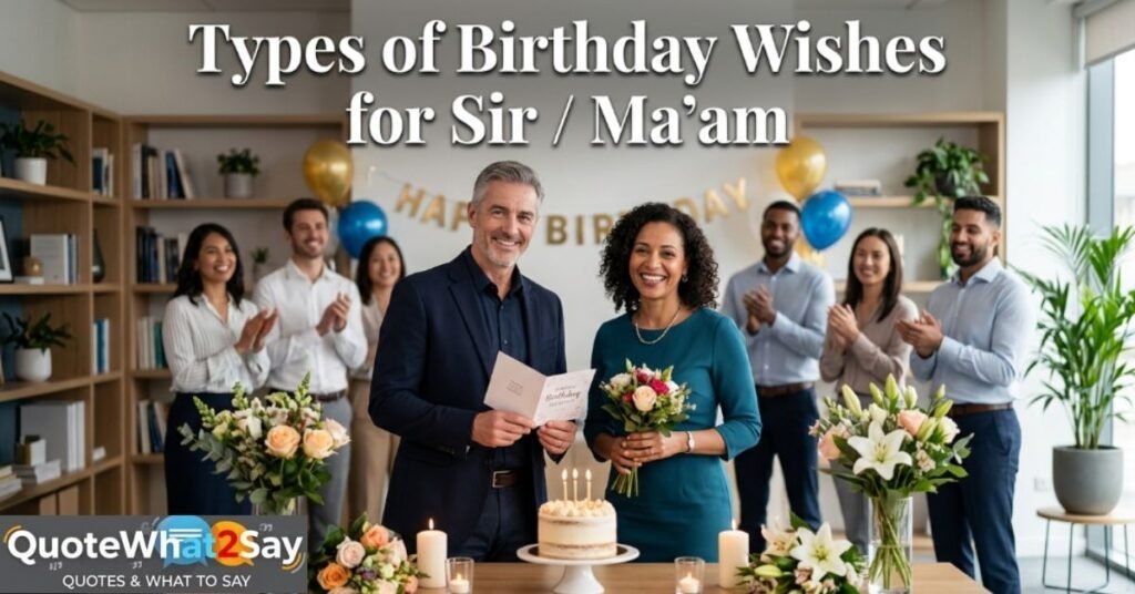 Types of Birthday Wishes for Sir / Ma'am