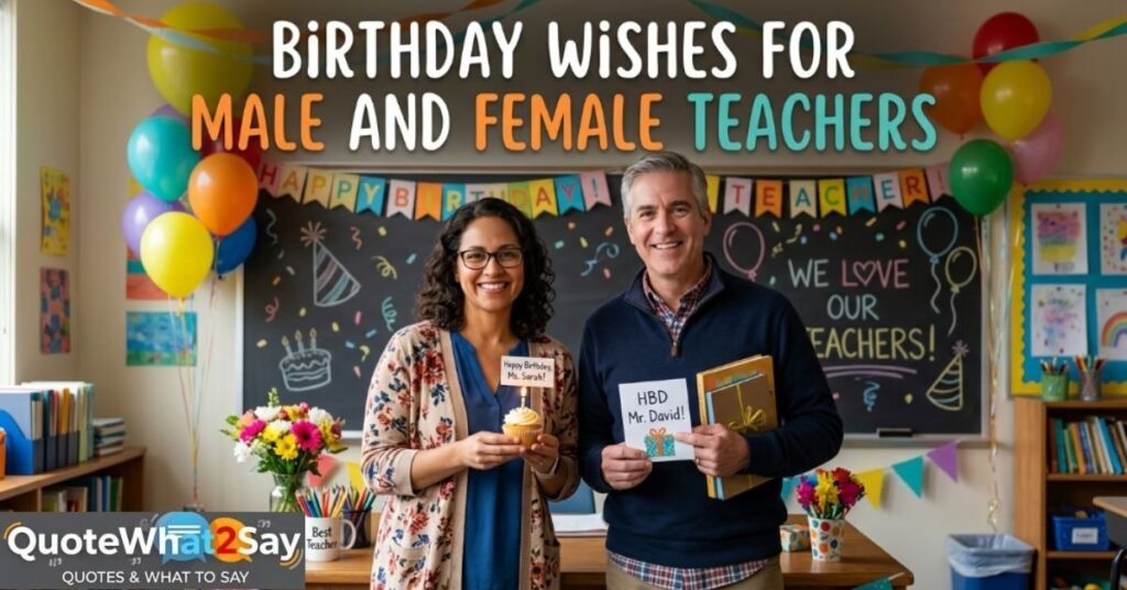 Birthday Wishes for Male and Female Teachers