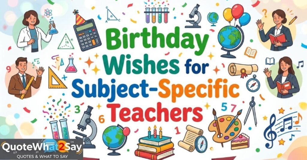 Birthday Wishes for Subject-Specific Teachers