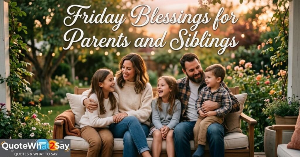 Friday Blessings for Parents and Siblings