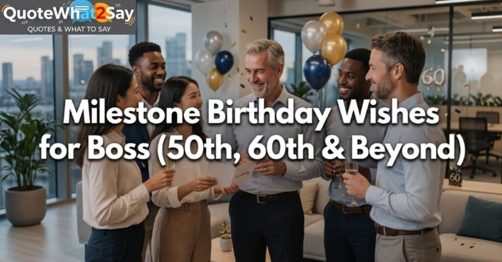 Milestone Birthday Wishes for Boss (50th, 60th & Beyond)
