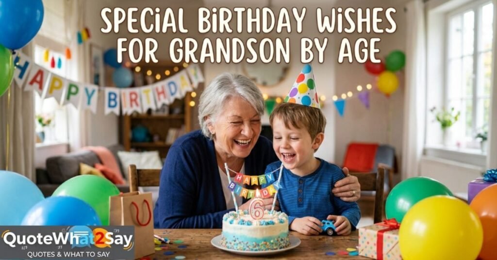 Special Birthday Wishes for Grandson by Age