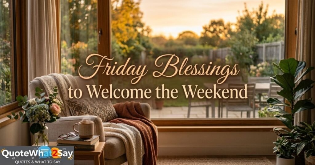 Friday Blessings to Welcome the Weekend