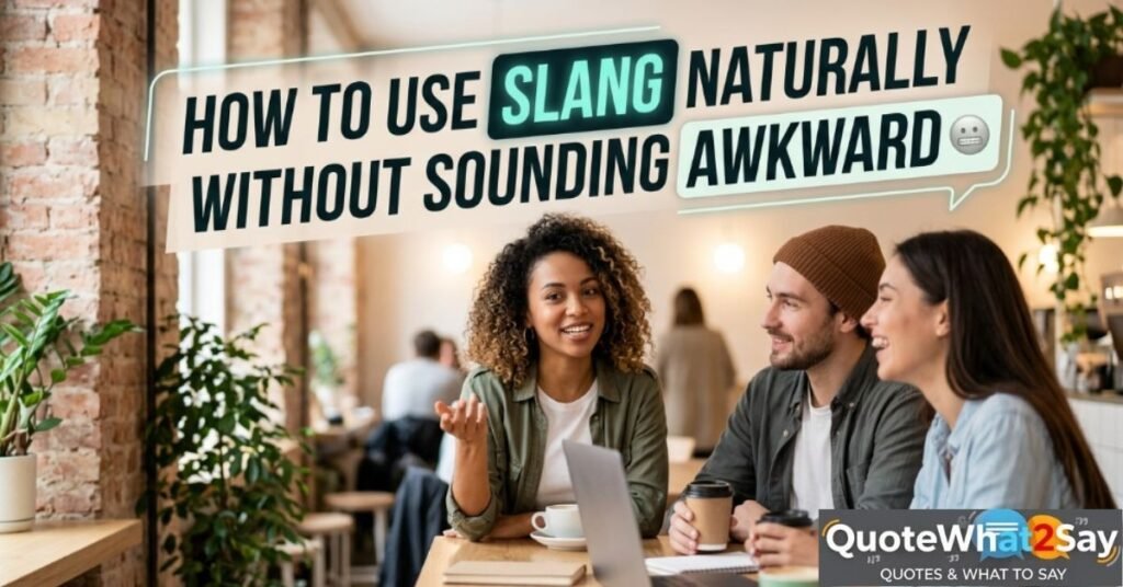 How to Use Slang Naturally Without Sounding Awkward