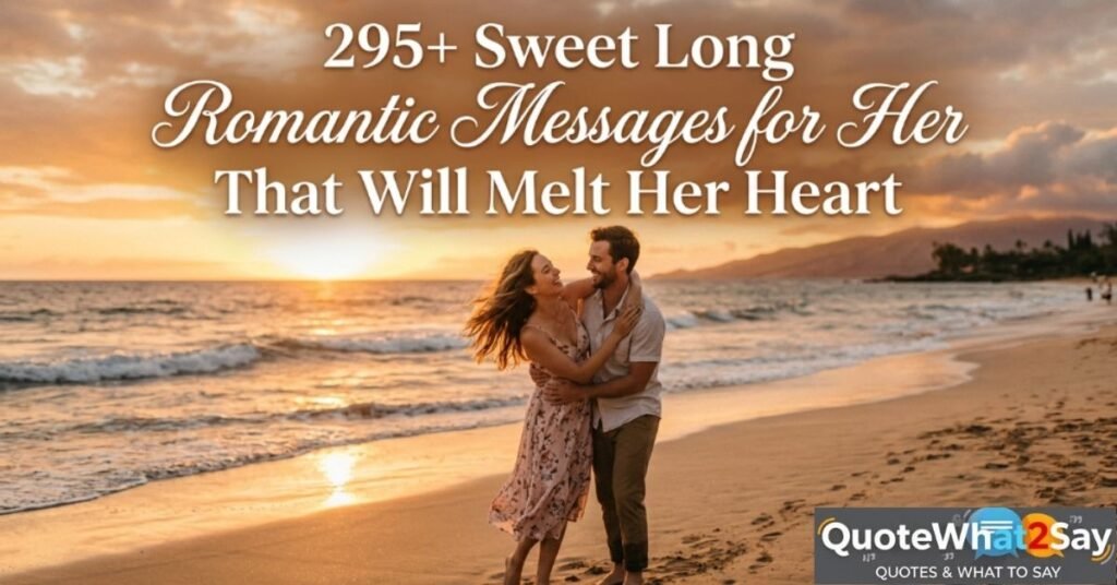 295+ Sweet Long Romantic Messages for Her That Will Melt Her Heart