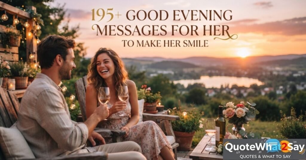 195+ Good Evening Messages for Her to Make Her Smile
