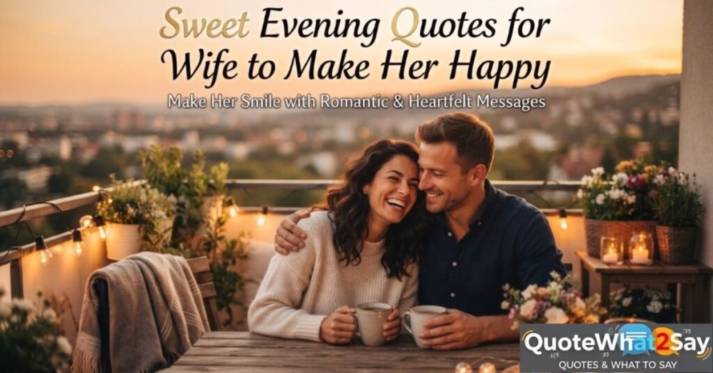 Sweet Evening Quotes for Wife to Make Her Happy