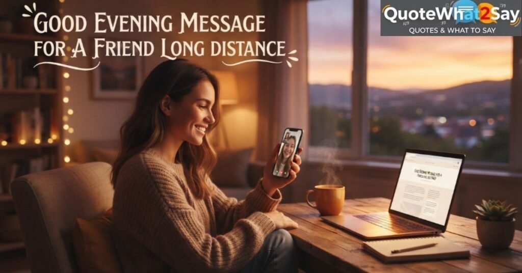 Good Evening Message For A Friend Long Distance