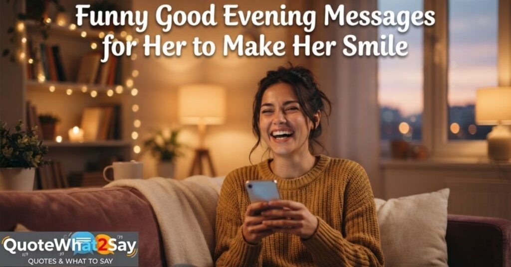 Funny Good Evening Messages for Her to Make Her Smile