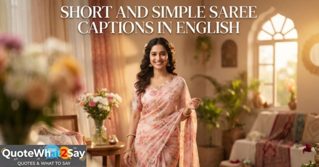 Short and Simple Saree Captions In English
