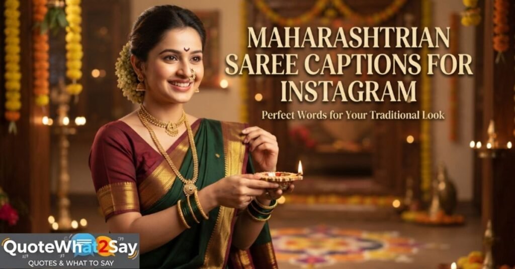 Maharashtrian Saree Captions For Instagram