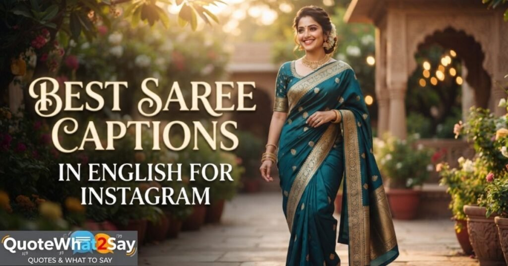 Best Saree Captions In English for Instagram