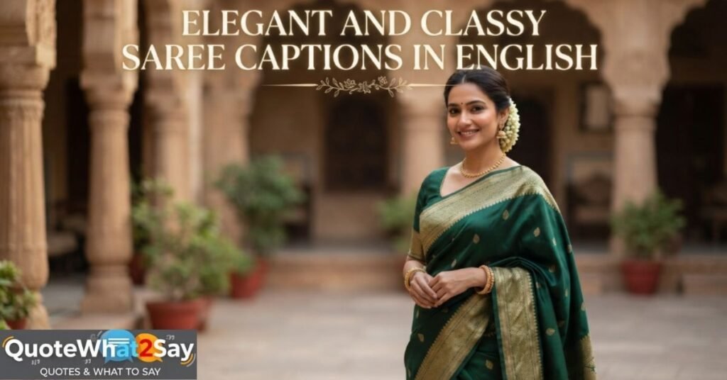 Elegant And Classy Saree Captions In English