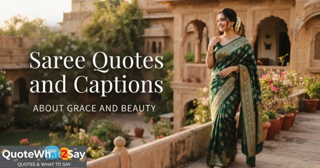 Saree Quotes and Captions About Grace and Beauty