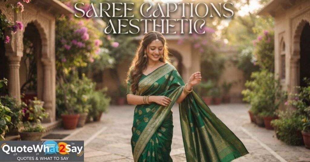 Saree Captions Aesthetic