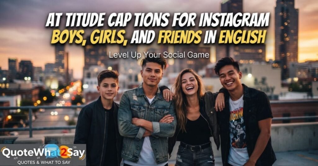 Attitude Captions for Instagram Boys, Girls, and Friends in English