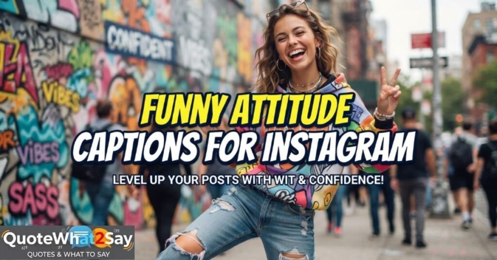 Funny Attitude Captions for Instagram