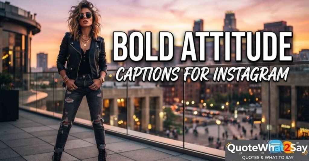 Bold Attitude Captions for Instagram