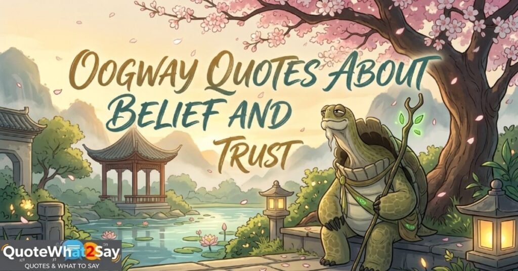 Oogway Quotes About Belief and Trust